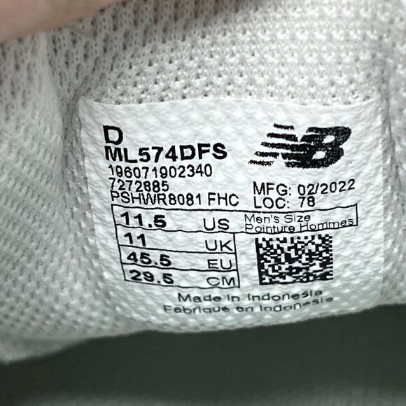 New Balance 574 Sea Salt Nimbus Cloud Dry Sage Shoes Mens 11.5 ML574DFS main image 7